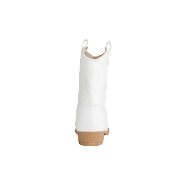 <span>MILLER </span> Toddler White Western Boot with Tan Stitching - Image 8
