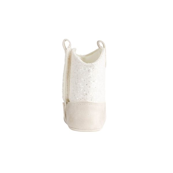 <span>MISSY </span> Infant Ivory Shimmer PU/Chunky Glitter Western Boot - Image 5