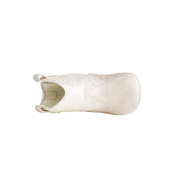 <span>MISSY </span> Infant Ivory Shimmer PU/Chunky Glitter Western Boot - Image 6