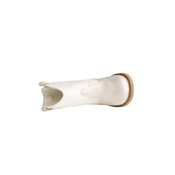 <span>MISSY </span> Toddler Ivory Shimmer PU/Chunky Glitter Western Boot - Image 4