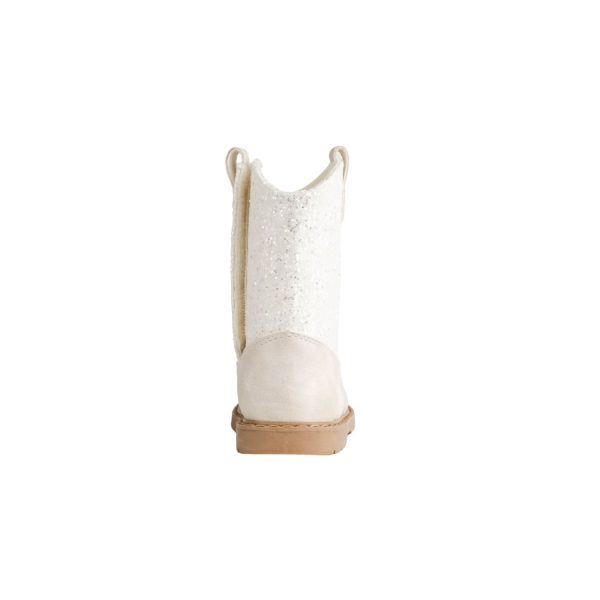 <span>MISSY </span> Toddler Ivory Shimmer PU/Chunky Glitter Western Boot - Image 5