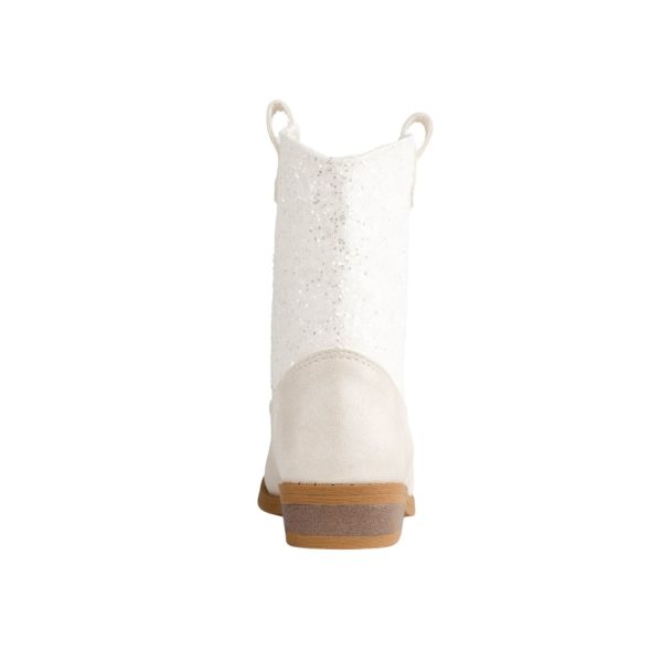 <span>MISSY </span> Toddler Ivory Shimmer PU/Chunky Glitter Western Boot - Image 4