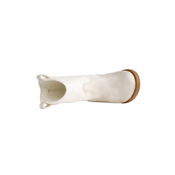 <span>MISSY </span> Toddler Ivory Shimmer PU/Chunky Glitter Western Boot - Image 5
