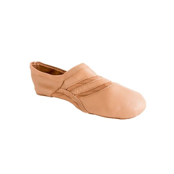 <span>Modelo</span> Caramel Leather/Spandex Slip On with Leather/Mesh Bottom - Image 2