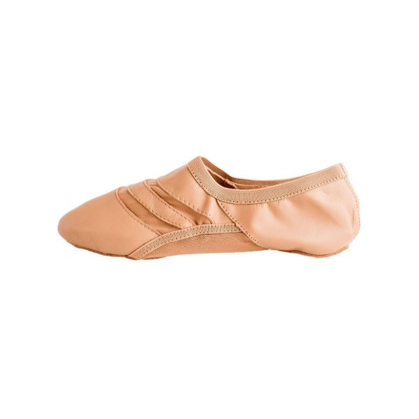 <span>Modelo</span> Caramel Leather/Spandex Slip On with Leather/Mesh Bottom - Image 4