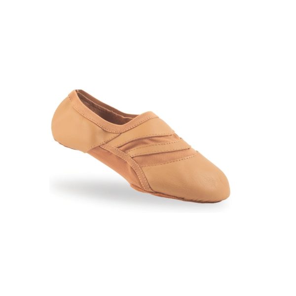Modelo Caramel Leather/Spandex Slip On with Leather/Mesh Bottom