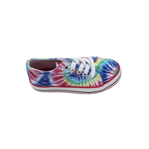 <span>MOLLY</span> Blue Tie Die Canvas Platform Sneaker - Image 6