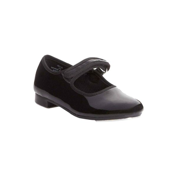 MOLLY JANE Toddler Black Patent Tap Shoes with Straps