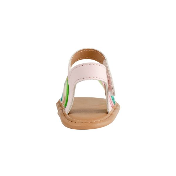 <span>Myla</span> Infant Pink PU Sandal W/Multi Color Criss-Cross Jelly Straps - Image 6