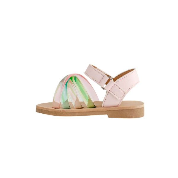 <span>Myla</span> Toddler Pink PU Sandal W/Multi Color Criss-Cross Jelly Straps - Image 4