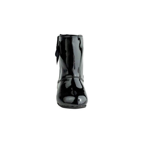 <span>Noel </span> Toddler Black Patent Boot w/Satin Bow - Image 2