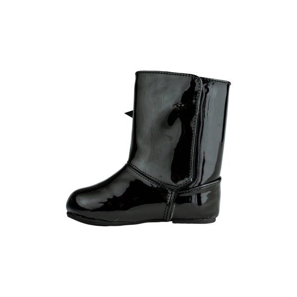 <span>Noel </span> Toddler Black Patent Boot w/Satin Bow - Image 6