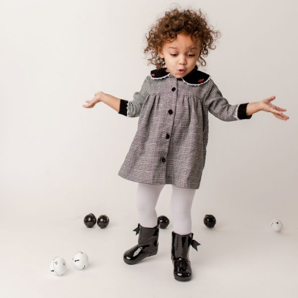 <span>Noel </span> Toddler Black Patent Boot w/Satin Bow - Image 10