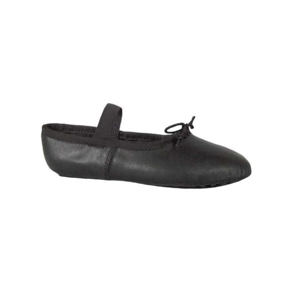 <span>OLIVIA</span> Kids Black Leather Beginner Ballet Shoe - Image 2