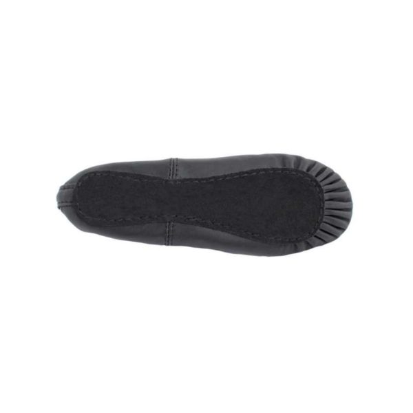 <span>OLIVIA</span> Kids Black Leather Beginner Ballet Shoe - Image 3