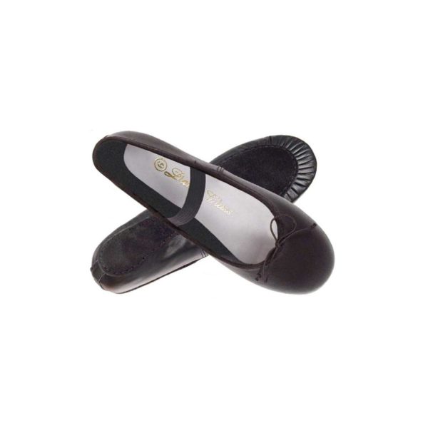 <span>OLIVIA</span> Kids Black Leather Beginner Ballet Shoe - Image 4