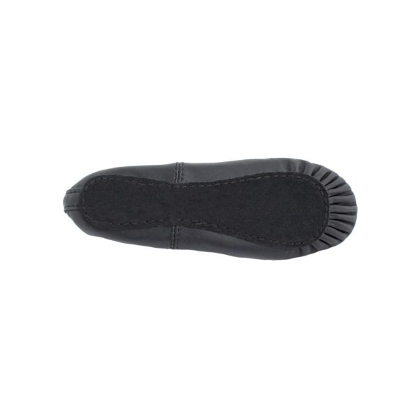 <span>OLIVIA</span> Toddler Black Leather Beginner Ballet Shoe - Image 3