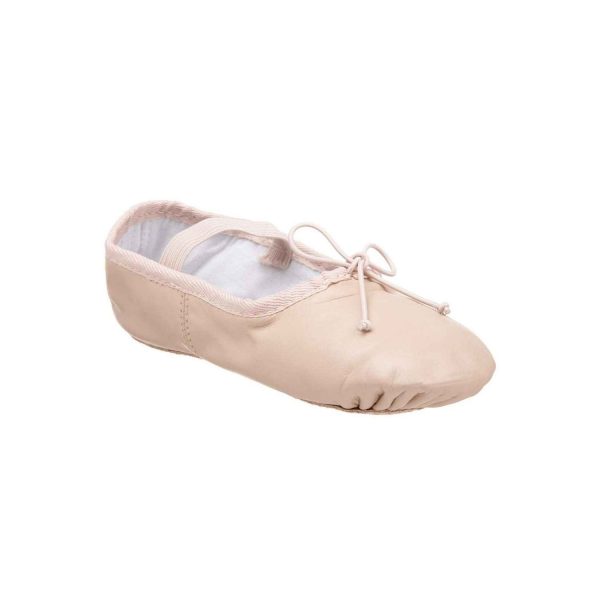Olivia Youth Pink Leather Ballet Shoes