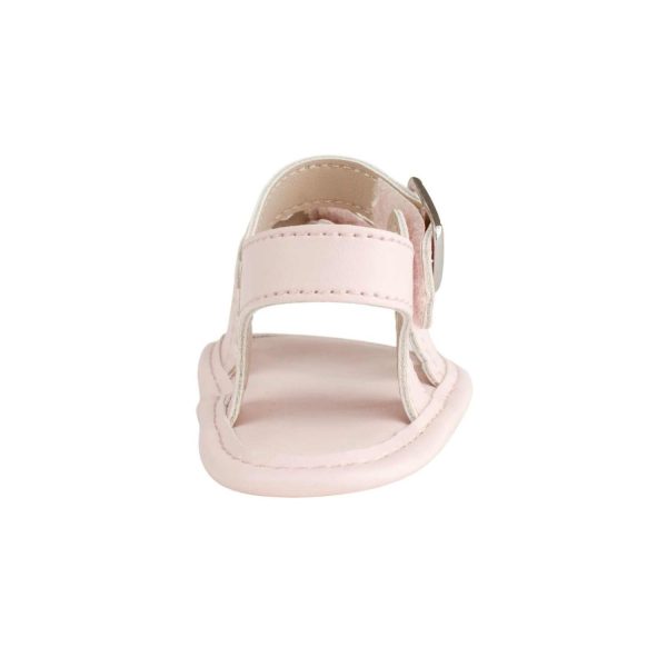 <span>Patricia</span> Infant Pink PU Double Closure Sandal with Heart Accents - Image 5