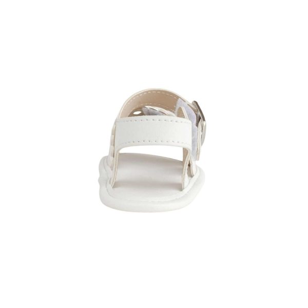 <span>Patricia</span>  Infant White PU Double Closure Sandal with Heart Accents - Image 5