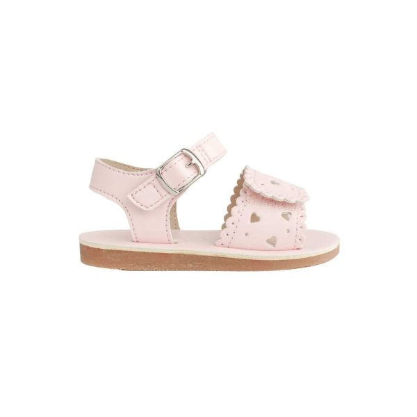 <span>Patricia</span> Toddler Pink PU Double Closure Sandal with Heart Accents - Image 2