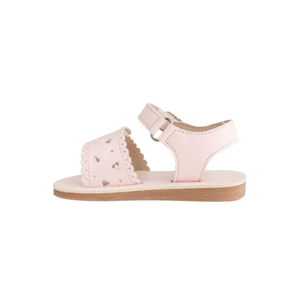 <span>Patricia</span> Toddler Pink PU Double Closure Sandal with Heart Accents - Image 3