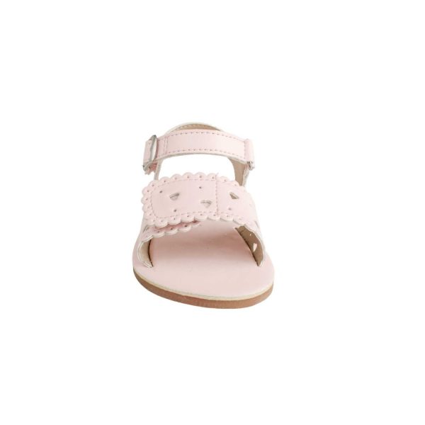 <span>Patricia</span> Toddler Pink PU Double Closure Sandal with Heart Accents - Image 4