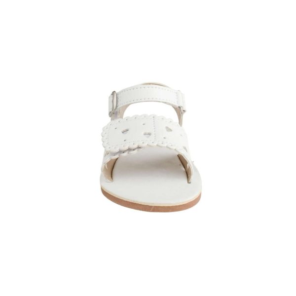 <span>Patricia</span> Toddler White PU Double Closure Sandal with Heart Accents - Image 4
