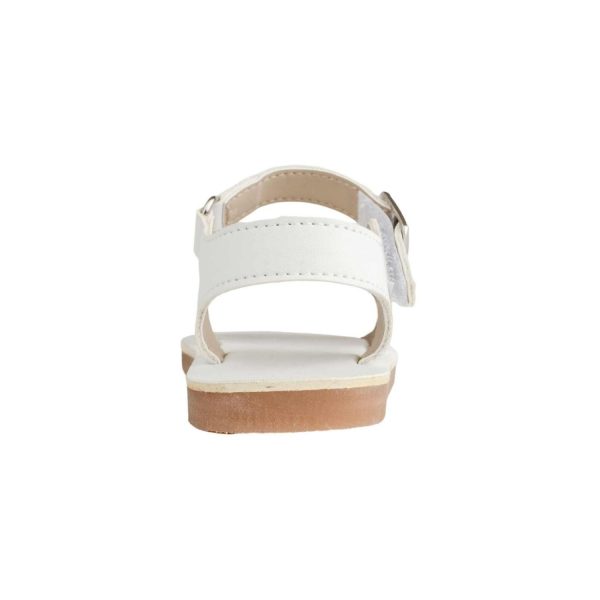 <span>Patricia</span> Toddler White PU Double Closure Sandal with Heart Accents - Image 5