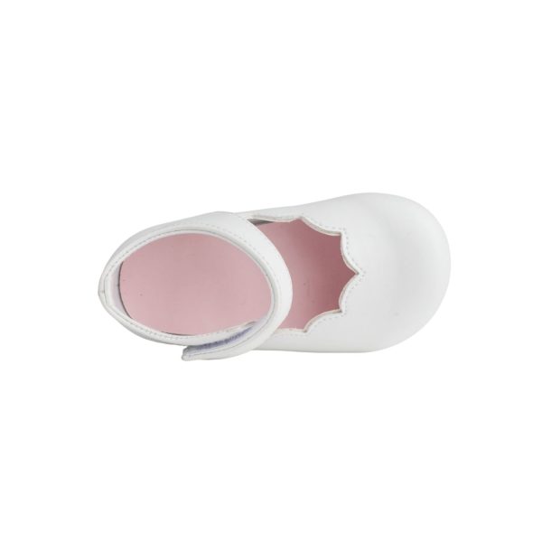 <span>PORTIA </span> Toddler White Leather-like Mary Jane with Scallops - Image 6