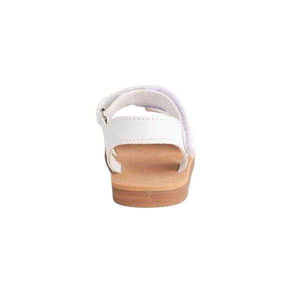 <span>POSEY</span> Toddler White PU Sandal w/Layered Flower Ornament - Image 5