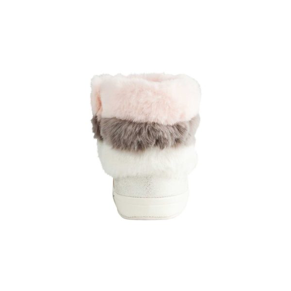 <span>Sage</span> Infant Ivory Shimmer Hi-Top w/Multi Faux Fur Trim - Image 5