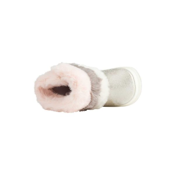 <span>Sage</span> Infant Ivory Shimmer Hi-Top w/Multi Faux Fur Trim - Image 8