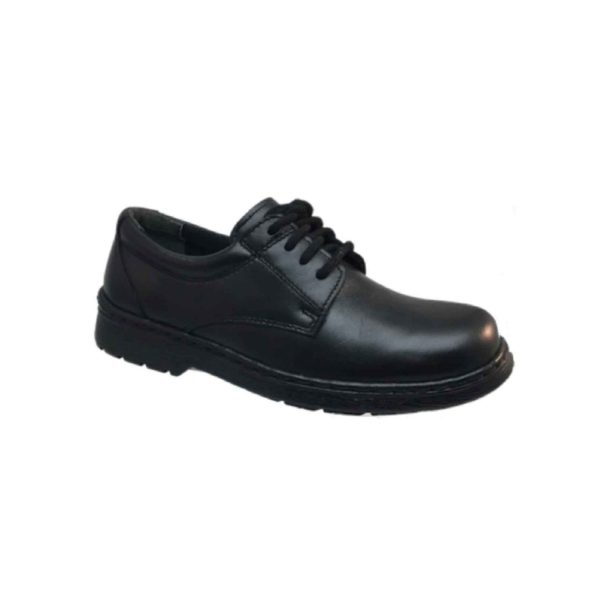 Sam Youth Black Leather Oxfords