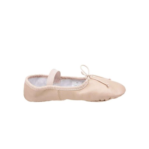 SAMMI Women’s Pink Leather Split-Sole Ballet Shoes
