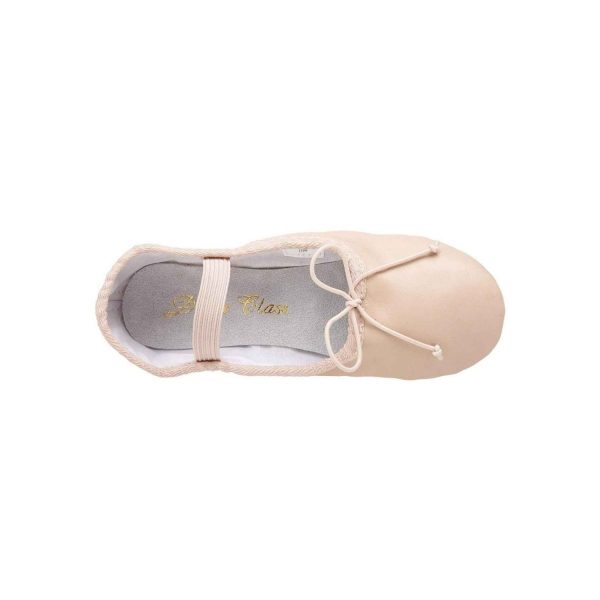 <span>SAMMI</span> Youth Pink Leather Split-Sole Ballet Shoes - Image 7