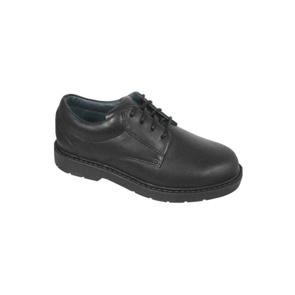 Scholar Youth Black Leather Oxfords