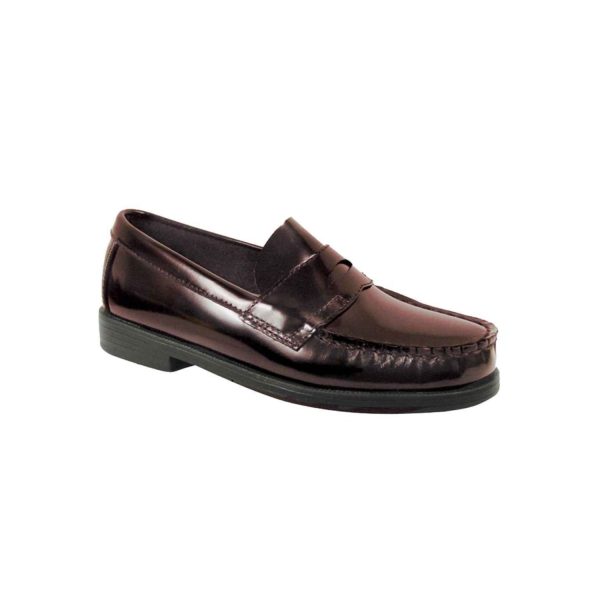 Simon Youth Burgundy Leather Penny Loafers