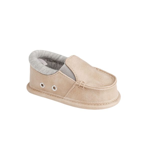 <span>THOMAS</span> Infant Khaki Distressed Slip-On with Side Gore, Light Gray Trim - Image 2