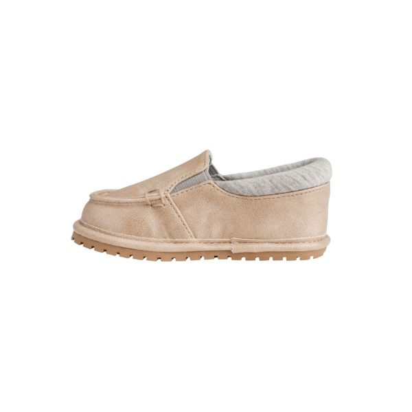 <span>THOMAS </span> Toddler Khaki Distressed Slip-on with Side Gore, Light Gray Trim - Image 3