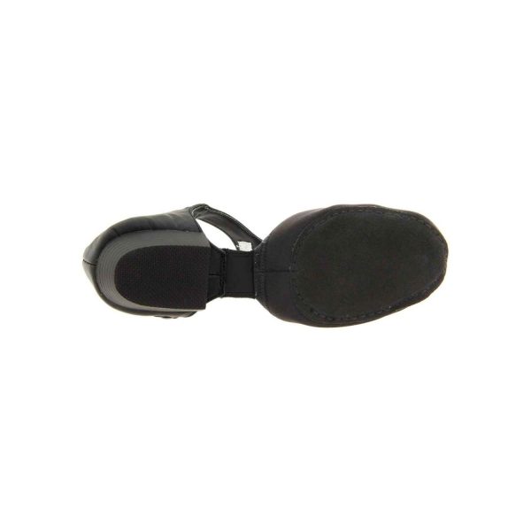 <span>Tiffany</span> Women's Black Leather Jazz Shoes with Heels - Image 3