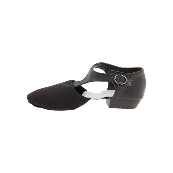 <span>Tiffany</span> Women's Black Leather Jazz Shoes with Heels - Image 5