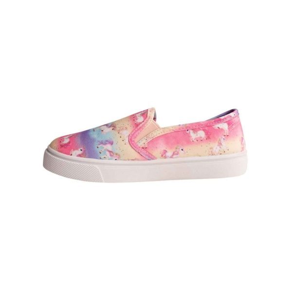 <span>TILLEY</span> Youth Girls’ Canvas Unicorn Print Twin Gore Sneakers - Image 3