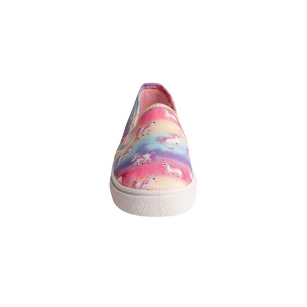<span>TILLEY</span> Youth Girls’ Canvas Unicorn Print Twin Gore Sneakers - Image 4