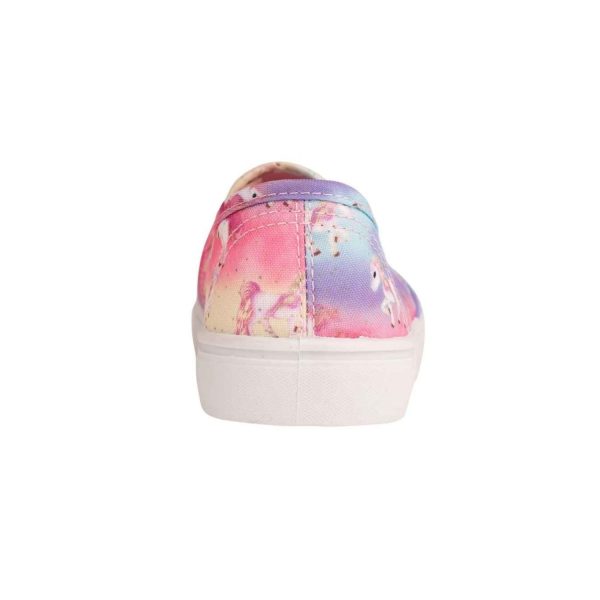 <span>TILLEY</span> Youth Girls’ Canvas Unicorn Print Twin Gore Sneakers - Image 5