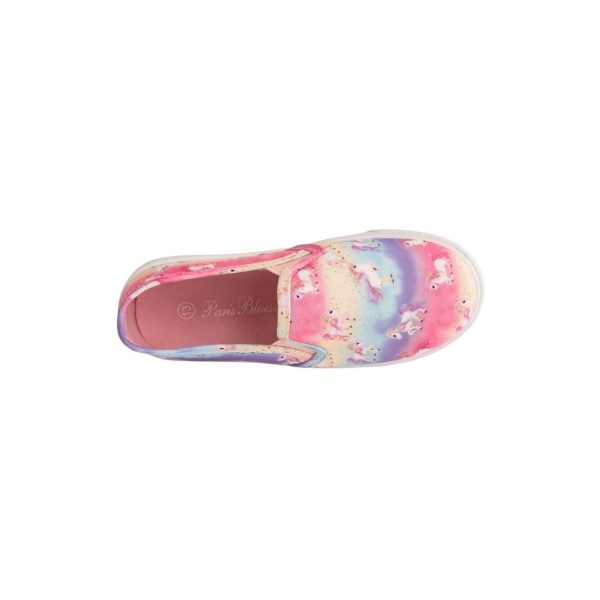 <span>TILLEY</span> Youth Girls’ Canvas Unicorn Print Twin Gore Sneakers - Image 6
