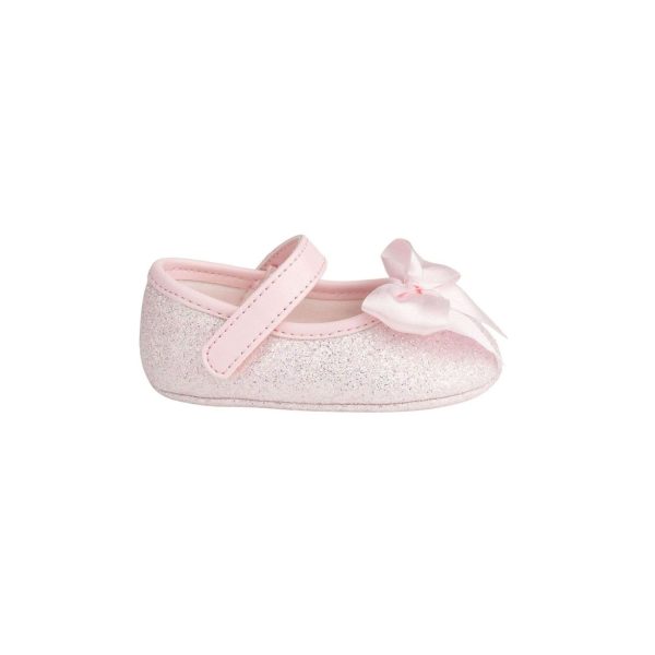 <span>TISH </span> Infant Pink Shimmer One-Strap Skimmer with Satin Bow - Image 2