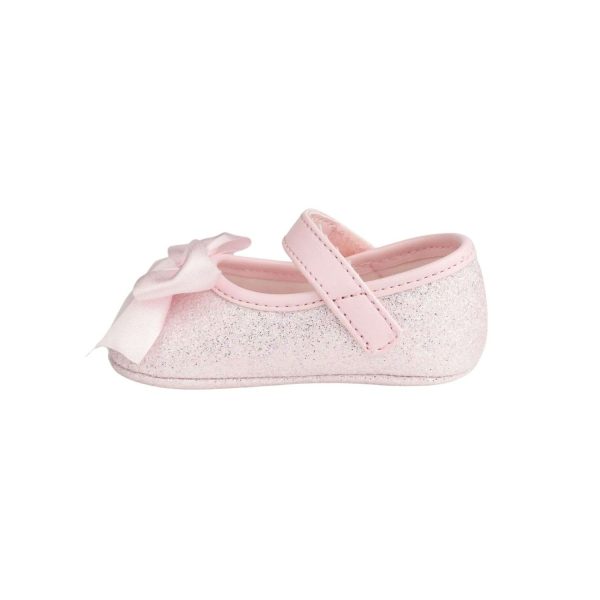 <span>TISH </span> Infant Pink Shimmer One-Strap Skimmer with Satin Bow - Image 4