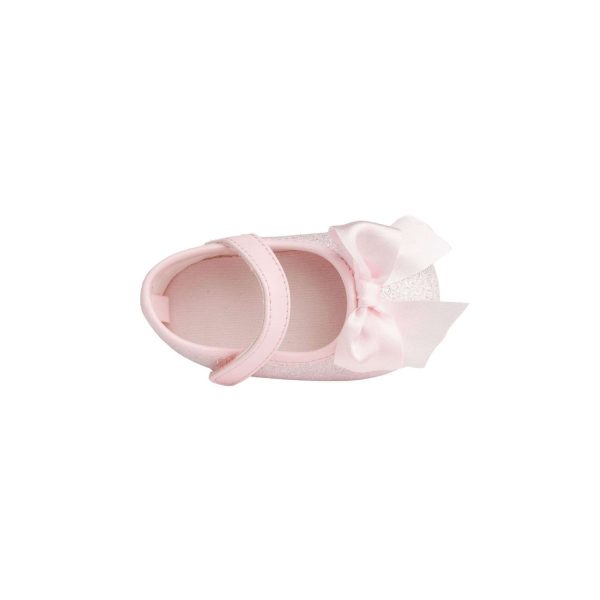 <span>TISH </span> Infant Pink Shimmer One-Strap Skimmer with Satin Bow - Image 6