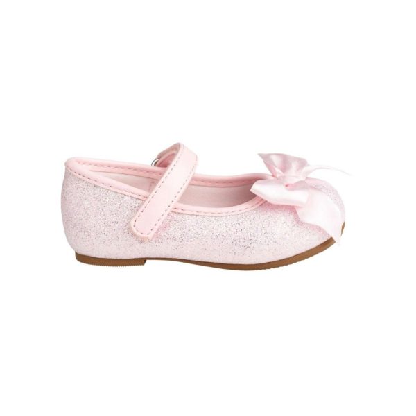 <span>TISH </span> Toddler Pink Shimmer One-Strap Skimmer w/Satin Bow - Image 2